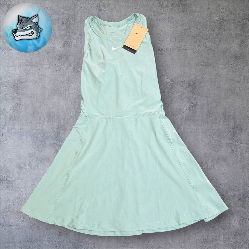 NikeCourt Victory Dri-FIT Tennis Dress Steam Green Women's Small FQ1780-017